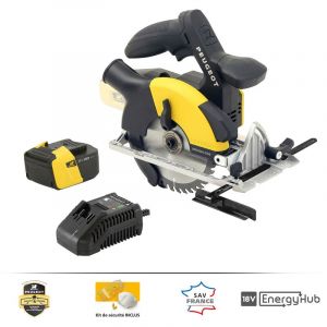 Scie circulaire 18V EnergySaw-C18VBL 165mm Brushless + batterie 5Ah + chargeur - PEUGEOT OUTILLAGE - 650352