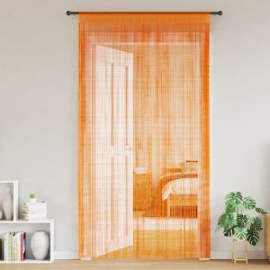 VidaXL Rideaux &agrave; fils 2 pcs orange 100x250 cm