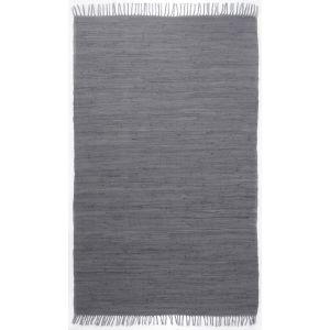 Image de Theko Tapis réversible en coton - tissé à la main Anthracite 60x120