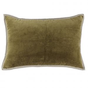 Housse de coussin velours Ella coriandre
