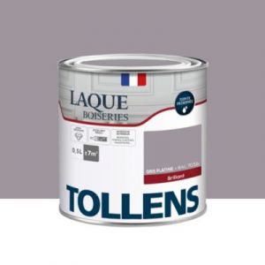 Tollens Laque - Ultra R&eacute;sistante Multisupport - Brillant - Gris Platine - 0,5L = 7m2