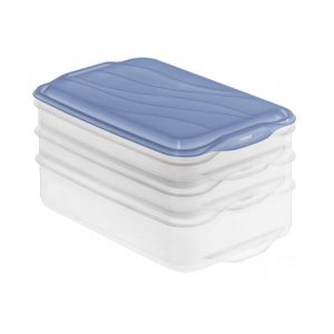 Rotho Boite charcuterie 3 compartiments bleu 1702806161