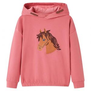 VidaXL Sweat-shirt à capuche pour enfants rose ancien 128 918139