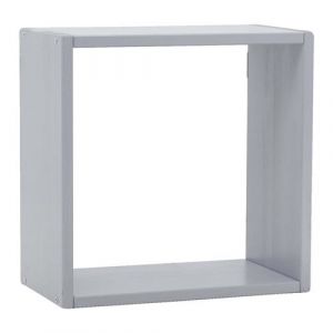 Etagère cube modulable en pin 32 x 32 x 17 cm gris