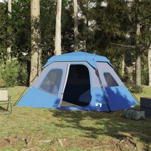 VidaXL Tente de camping 6 personnes vert 344x282x192 cm