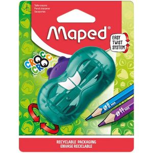 Image de Maped Blister taille-crayons CROC CROC TWIST, 2 usages. Design hamster. Coloris assortis - Lot de 6