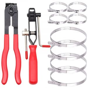 Collier De Serrage, 2 Pinces Pinces Collier Cardan Et Pince Colliers Bandes à Sertir Avec L'offre De 8 Pcs De Collier - Différents Dccessoires