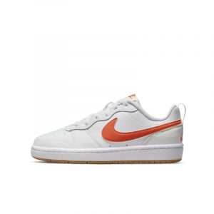 Nike Court Borough Low 2, Chaussure de Basketball, White Orange Summit White Sail, 38.5 EU