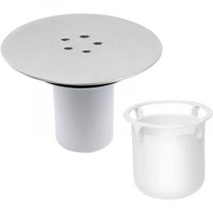 Bonde de Douche 90 mm/115mm, SopimusZ Remplacement de Couvercle de Siphon Douche, Capot Bonde Universelle, Prise de Douche Chrom&eacute;, D&eacute;bit Rapide