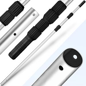 Tillvex Perche télescopique de piscine 1,20 - 3,60 m Perche de piscine en aluminium Perche de nettoyage de piscine en 3 parties