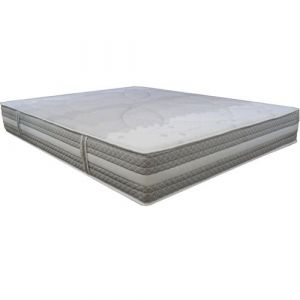 Essenzia Matelas SPRING 600 Ferme 140x190 STRETCH Ressorts - Blanc