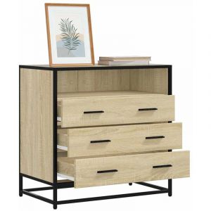 VidaXL Commode ch&ecirc;ne sonoma 70x41x70 cm bois d'ing&eacute;nierie