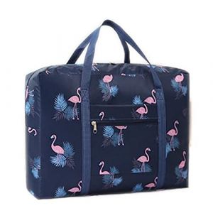 Image de Novago Sac de Voyage Pliable Grande Taille 30L, Facile a Ranger et très léger -Flamant Rose -Bleu