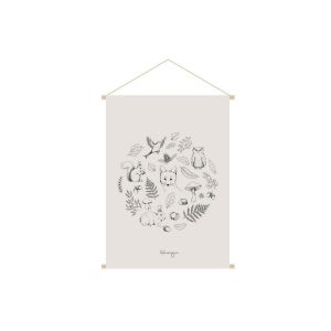 Image de Miliboo Kakemono enfant illustration forêt d'automne L40 x L60 cm FORET