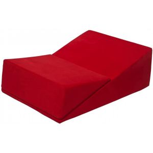 Fauteuil chaise longue canapé intime relaxant rabattable de forme triangulaire rouge