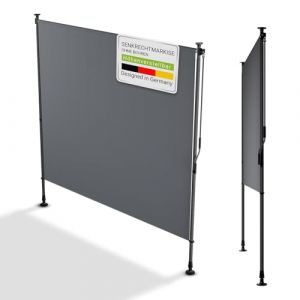 Parasol vertical Barbados - 200x310 cm - Gris