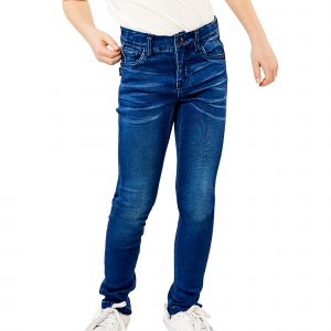 name it NKMTHEO DNMCLAS Pant Noos Pantalons, Bleu fonc&eacute; Denim, 146 cm Fille