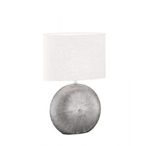 Fischer Lampe à poser Tobse argenté ancien/blanc H 53 cm