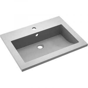 Lavabo vasque lave-mains toilette 60 x 45 cm de salle de bains granit gris 02_0002563