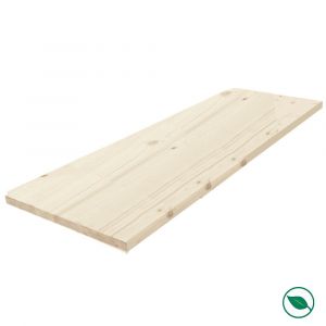 Tablette sapin massif lamellé collé abouté 800 x 400 x 18 mm. - PEFC 70%