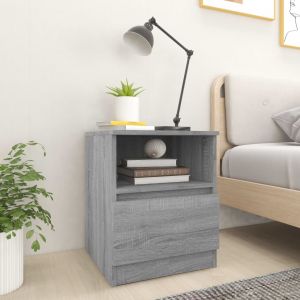 VidaXL Table de chevet Sonoma gris 40x40x50 cm Bois d'ingénierie