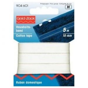 Prym 904601 5 m 10 mm Coton Ruban, Blanc 904601