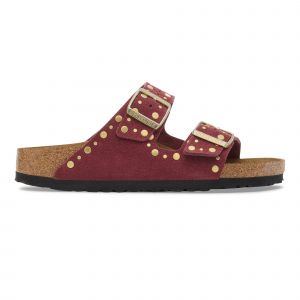 Birkenstock Sandales en cuir suède femme Arizona Rivet