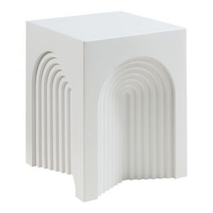 Table d'appoint Elverumn 45 x 35 x 35 cm blanc mat [en.casa]