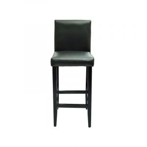 Lot de deux tabourets de bar design chaise siège cuir synt tique noir 1202057