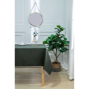 Univers décor Nappe enduite avec traitement antitache Kaki rectangulaire 145 x 240 cm