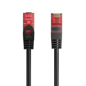 Ewent C&acirc;ble Patch Ethernet Cat 6 U/UTP, Transmission jusqu'&agrave; 1Gigabit, AWG 26/7, 2 connecteurs RJ45. Id&eacute;al pour la Transmission par Fibre Optique avec des Liaisons Gigabit/LAN, 3m, Noir