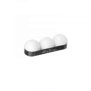 AC-Déco Lot de 3 Bougies Boules "Basic" 6cm Blanc