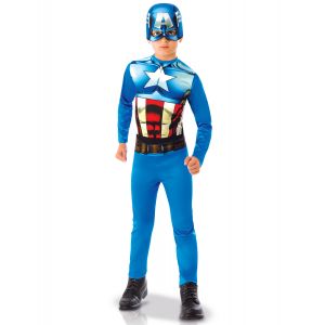 Image de Déguisement cl ique Captain America garçon Taille: 5 à 6 ans (105 à 116 cm)