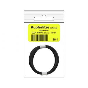 Donau Elektronik 110-1SB SINGLE FLEX WIRE EN SAC, NOIR, 10 M GMBH _110-1SB