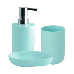 MSV Lot de 3 accessoires de salle de bain inagua Vert Pastel