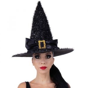 Ptit Clown Chapeau de sorcière filaments, brillant Noir