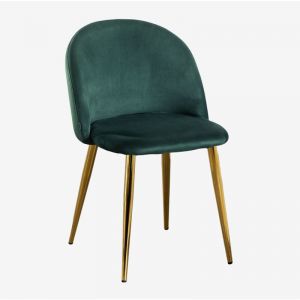 Chaise De Salle À Manger En Velours Kana Doré