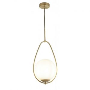 Searchlight Suspension AVALON Blanc, Or, 1 lumière - Moderne - Intérieur - AVALON - Délai de livraison moyen: 2 à 3 semaines. Port gratuit France métropolitaine et Belgique dès 100 €.