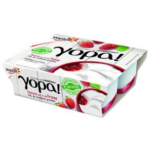 Yoplait Yopa ! Sp&eacute;cialit&eacute; laiti&egrave;re sur lit de fraise