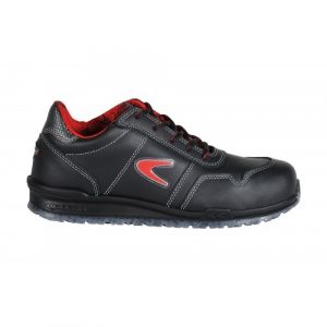 Cofra Chaussures De Sécurité Basses En Cuir Zatopek S3 Src - Noir Et Rouge - Taille 38