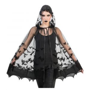 Ruedelafete Cape à Capuche Chauve-souris 78 cm - Noir
