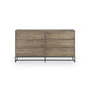 Décoration d'Autrefois Commode 6 Tiroirs Bois Marron 160x45x86cm