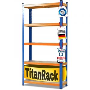 Mammut Tag&egrave;re pour charge lourde Meuble de rangement Grizzly 5 &Eacute;tages (agglom&eacute;r&eacute;) Bleu-orange 220 x 90 x 60 cm