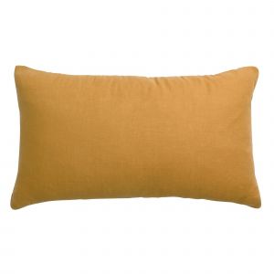 Image de Vivaraise Coussin uni en lin ocre 30 x 50