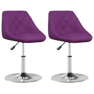 Image de VidaXL Chaises De Salle ¿¿ Manger 2 Pcs Violet Similicuir