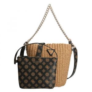 Image de Guess MINI SAC SEAU LILICA RAPHIA Marron