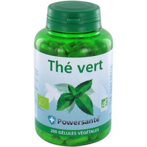Powersanté Thé vert bio - 200 gélules végétales