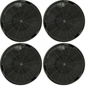 Vhbw 4x Filtre à charbon actif compatible avec Franke 110.0197.423, 110.0197.424, 110.0197.426, 110.0197.427, 110.0197.428 hotte aspirante - 19,6 cm