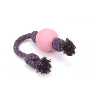 Image de Becothings Becoball pour Chien avec un Corde Petit Rose