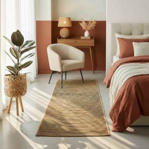 VidaXL Tapis Naturel Et Noir 80 X 150 Cm Jute